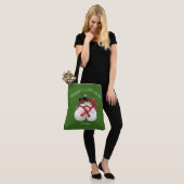 Snowman Couple, Frohe Weihnachten Tasche (Am Model)