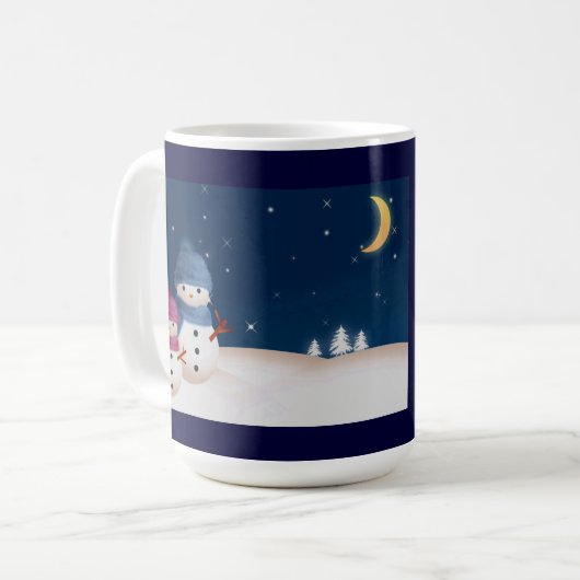Snowman Couple Kaffeetasse (Vorderseite Links)