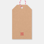 Snowman Couple Kraft Paper Geschenkanhänger (Rückseite)