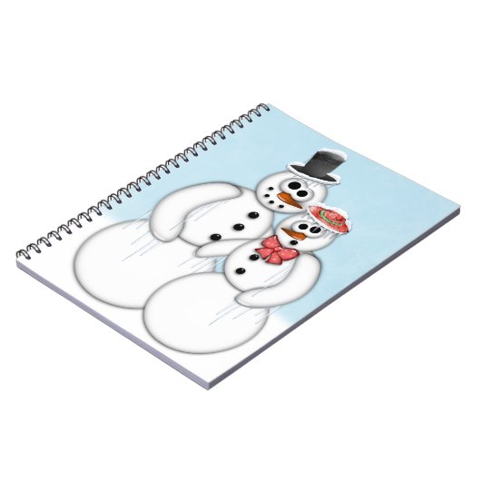 Snowman Couple Notizblock (Linke Seite)