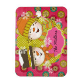 Snowman Couple Personalisiert Flexi Magnet (Vertikal)