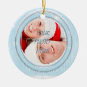 Snowman Couple Picture Ornament (Vorne)