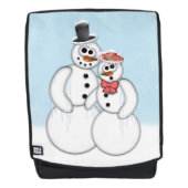 Snowman Couple Rucksack (Vorderseite)