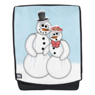 Snowman Couple Rucksack