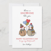 Snowman Couple Sweet Valentine's Day Feiertagskarte (Vorderseite)