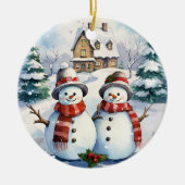 Snowman Couple Weihnachtsschmuck (Vorne)