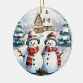 Snowman Couple Weihnachtsschmuck (Links)