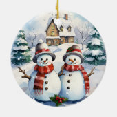 Snowman Couple Weihnachtsschmuck (Hinten)