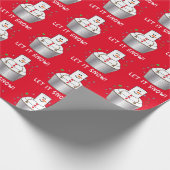 Snowman Cupcake am Holidays Geschenkpapier (Ecke)