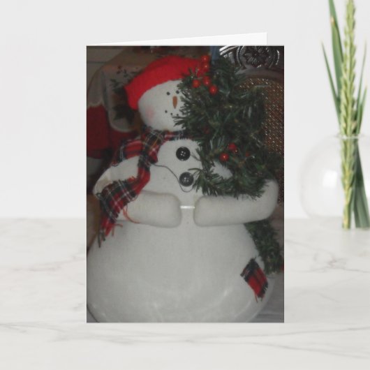SNOWMAN CUSTOM CHRISTMAS CARD FEIERTAGSKARTE (Vorderseite)
