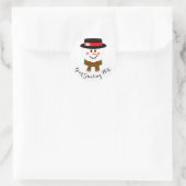 Snowman Custom Holiday Sticker (Tasche)