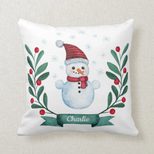 Snowman Custom Kissen