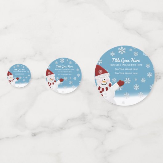 Snowman Custom Konfetti (Vorderseiten)