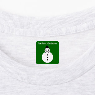 Snowman Custom lächelt Weihnachten Etiketten