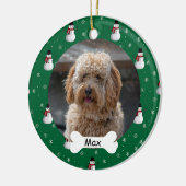 Snowman Custom Pet Puppy Dog Foto Keramik Ornament (Links)