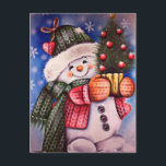Snowman Cute Postkarte<br><div class="desc">Snowman Cute</div>