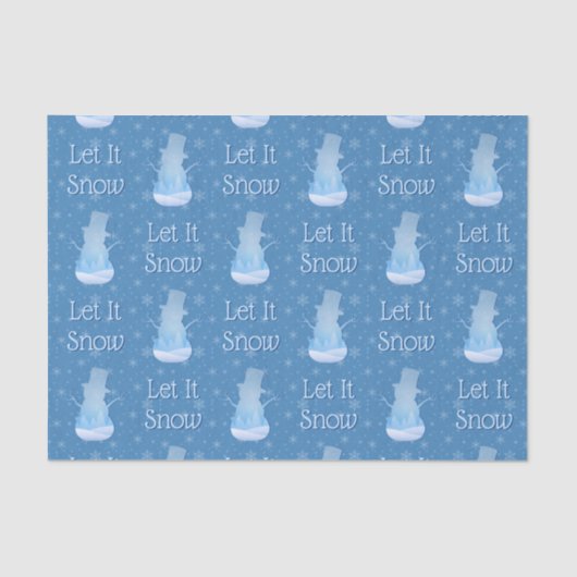 Snowman Cutout Lass es schneien Seidenpapier (Vorderseite)