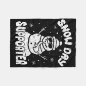Snowman Day Supporter Lehrerin Student Snowman Win Fleecedecke (Vorderseite (Horizontal))