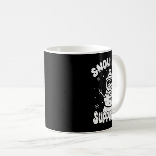 Snowman Day Supporter Lehrerin Student Snowman Win Kaffeetasse (VorderseiteRechts)