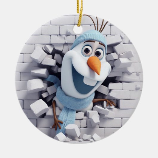 Snowman Decor Keramik Ornament (Vorne)