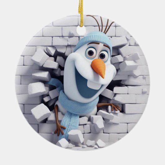 Snowman Decor Keramik Ornament (Hinten)