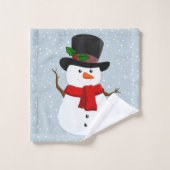 Snowman Design Badetuch Set (Waschlappen)