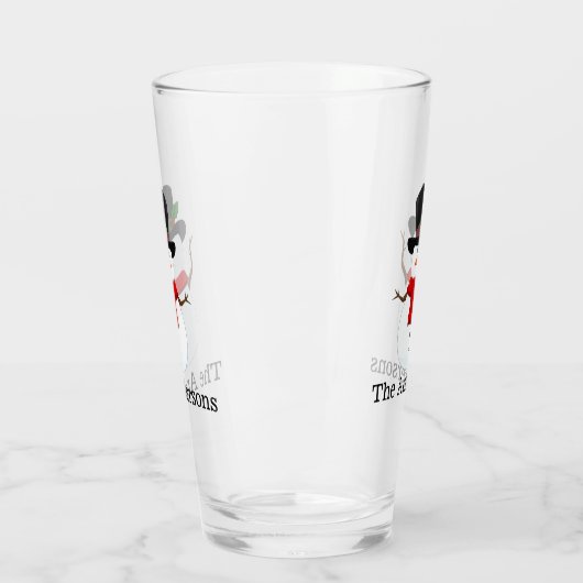 Snowman Design Drink Glass Glas (Links)
