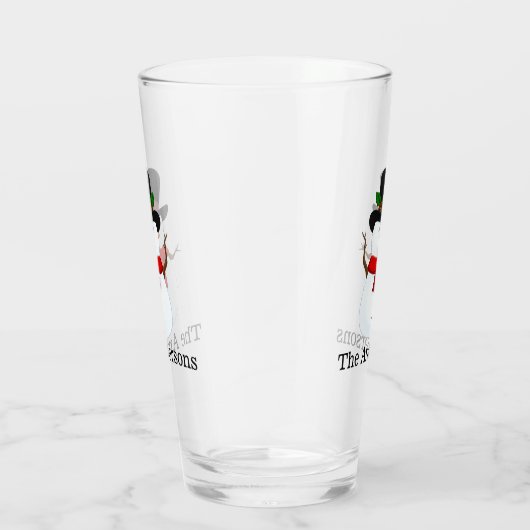 Snowman Design Drink Glass Glas (Rechts)