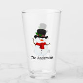 Snowman Design Drink Glass Glas (Vorderseite)