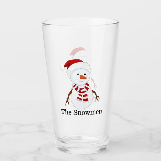 Snowman Design Drink Glass Glas (Vorderseite)