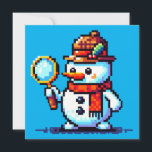 Snowman Detective: 8-Bit Winter Mystery Einladung<br><div class="desc">Entdecken Sie die Geheimnisse der Urlaubssaison mit diesem einzigartigen 8-Bit Schneemann Detektiv. Eine perfekte Mischung aus Mysterium und festlichem Geist!</div>