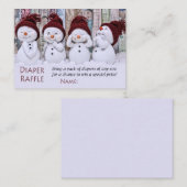 Snowman Diaper Raffles Tickets (Vorne/Hinten)