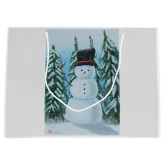 Snowman-Digitalmalerei Große Geschenktüte