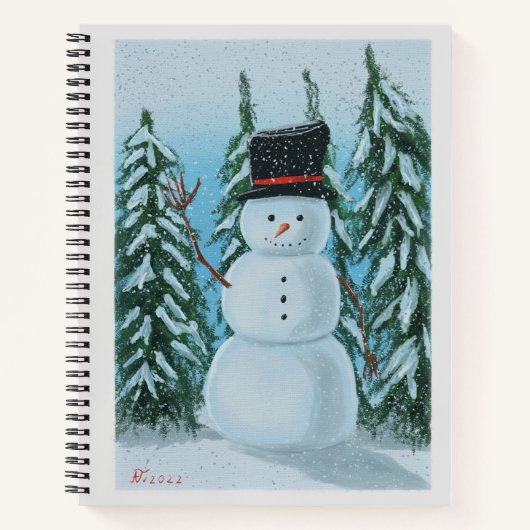 Snowman-Digitalmalerei Notizblock (Vorderseite)