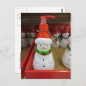 Snowman Dispenser Postkarte (Vorne/Hinten)