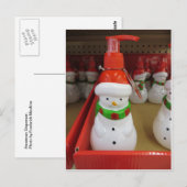 Snowman Dispenser Postkarte (Vorne/Hinten)