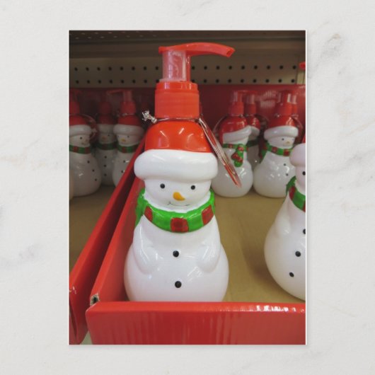 Snowman Dispenser Postkarte (Vorderseite)