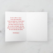 Snowman Dream Card Feiertagskarte (Innenseite)