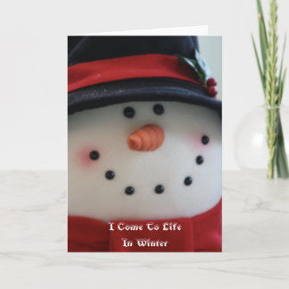 Snowman Dream Card Feiertagskarte
