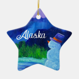 Snowman Dreams Keramik STAR Ornament