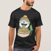 Snowman Eating Ramen T-Shirt (Vorderseite)