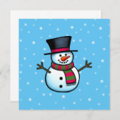 Snowman Einladung (Vorne/Hinten)