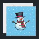 Snowman Einladung<br><div class="desc">Niedliche Snowman-Illustration.</div>