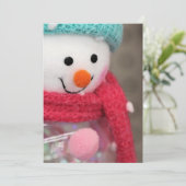 Snowman Einladung (Stehend Vorderseite)