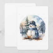 Snowman Einladung (Vorne/Hinten)