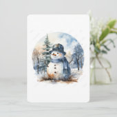 Snowman Einladung (Stehend Vorderseite)