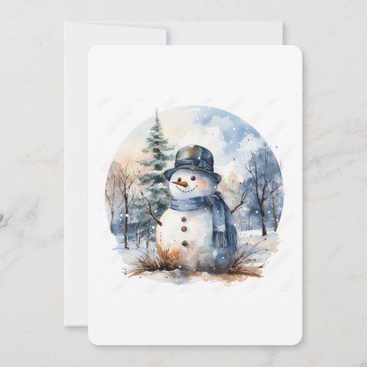 Snowman Einladung (Vorderseite)