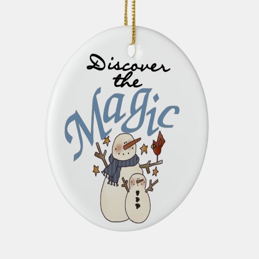 Snowman Entdecken Sie das Zauberschmuck Keramik Ornament (Rechts)