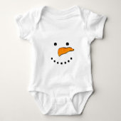 Snowman Face Baby Strampler (Vorderseite)