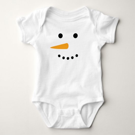 Snowman Face Baby Strampler (Vorderseite)